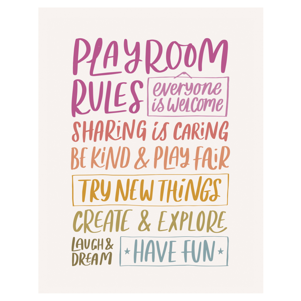 Bannière Playroom Rules