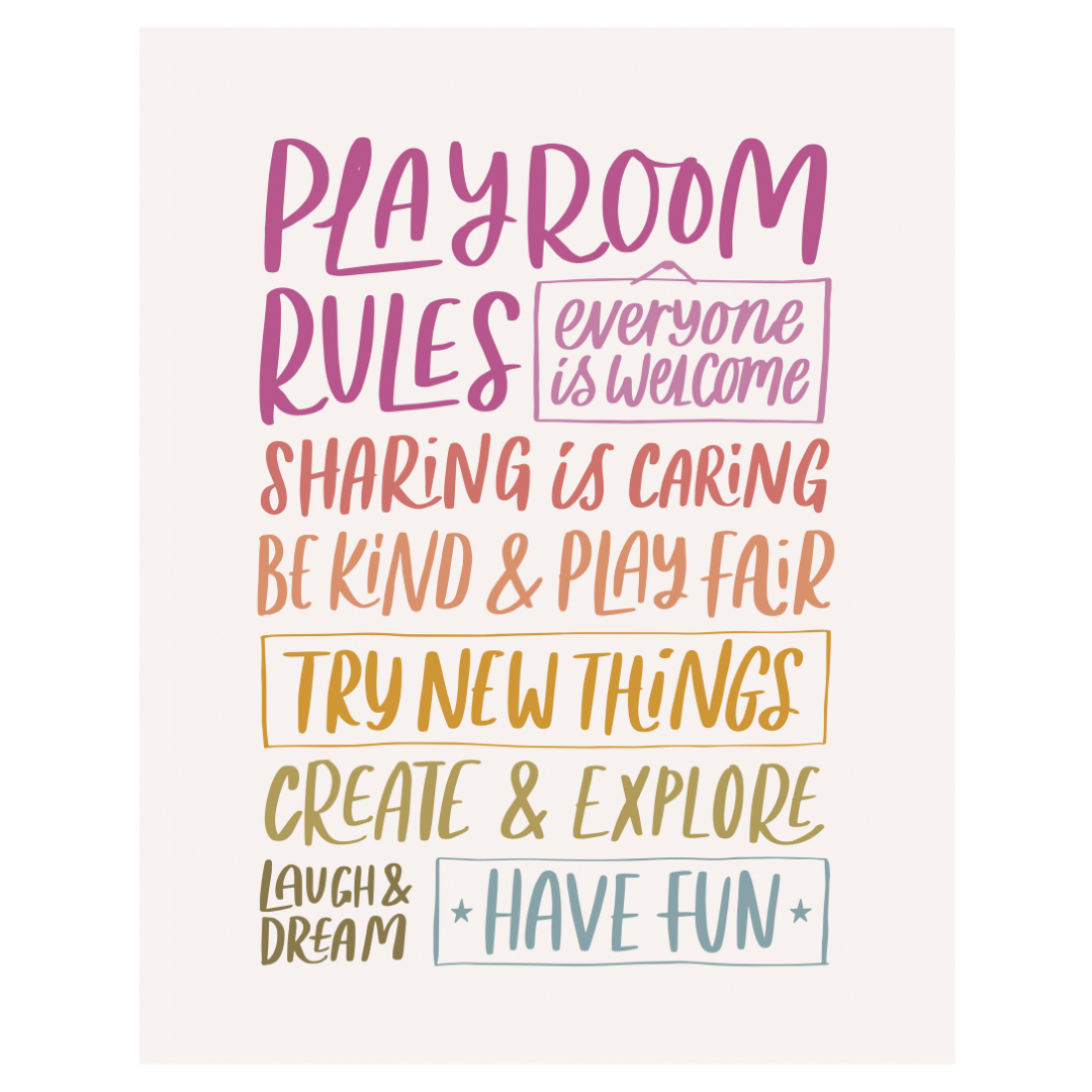 Bannière Playroom Rules