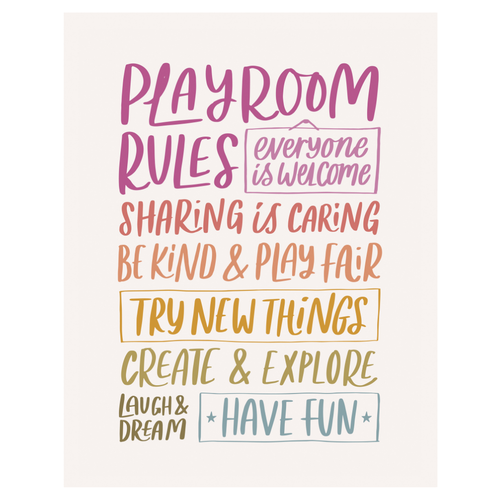 Bannière Playroom Rules