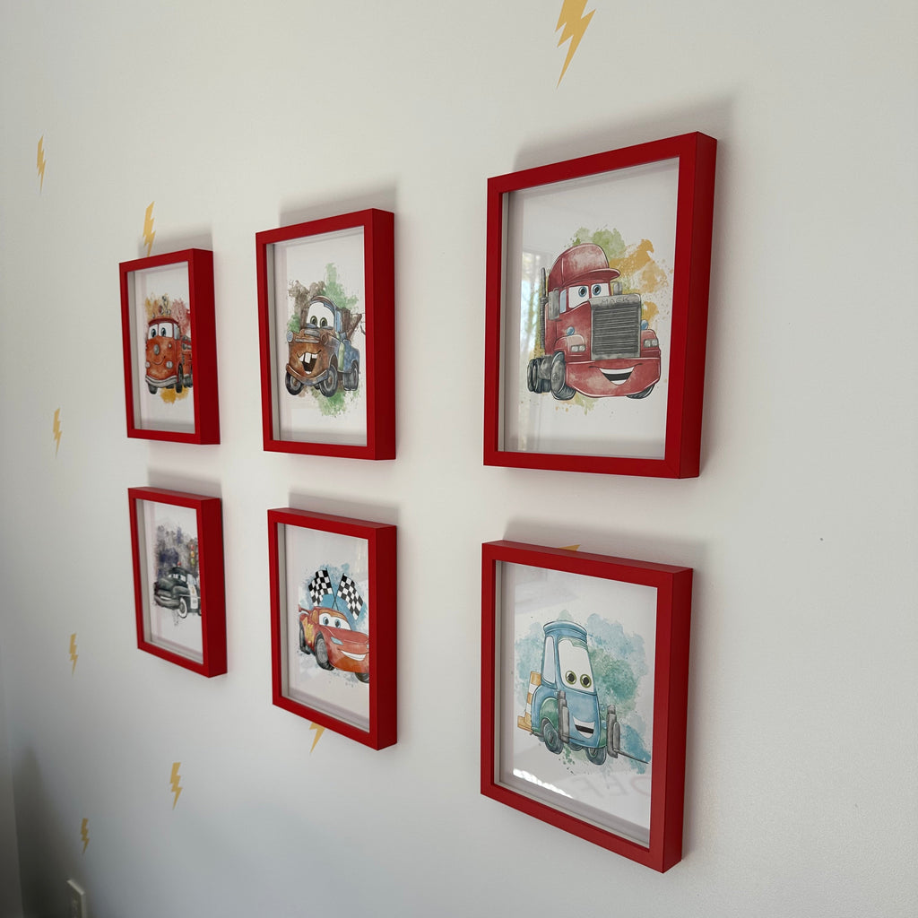 Ensemble - LA voiture de course rouge