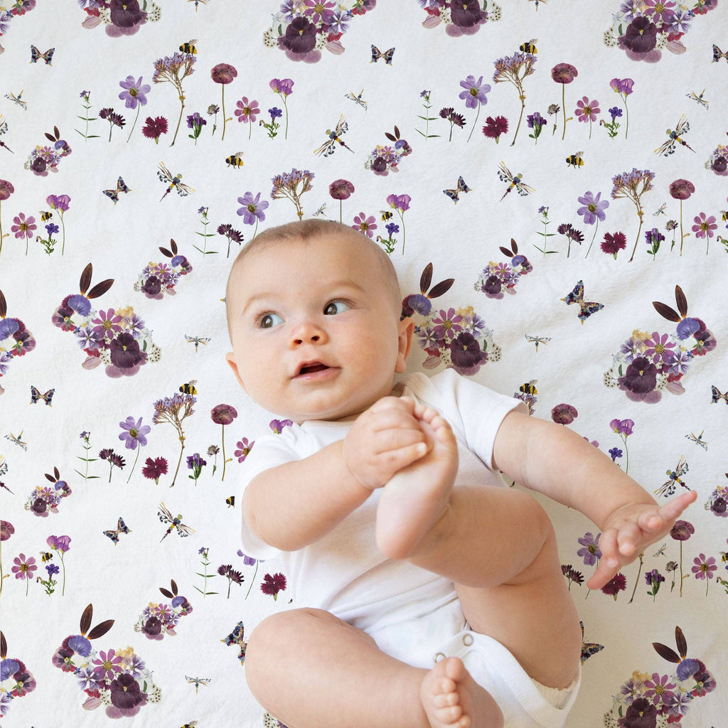 Minky comforter - Garden rabbits