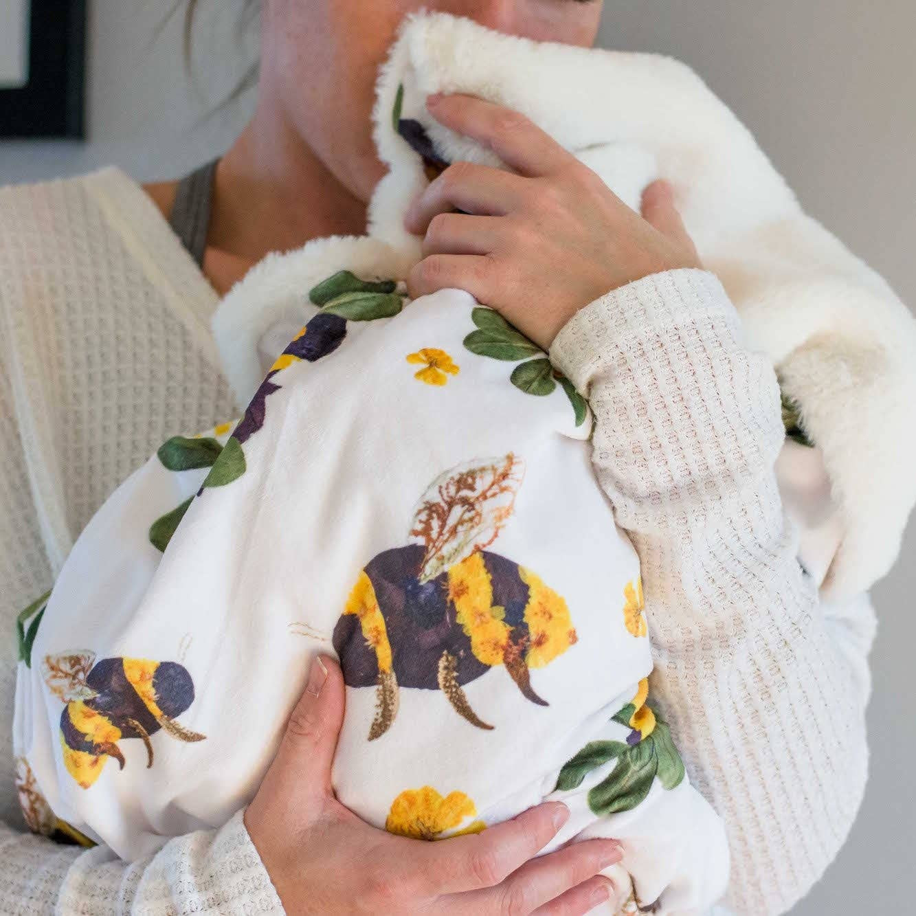 Doudou minky - Petites abeilles