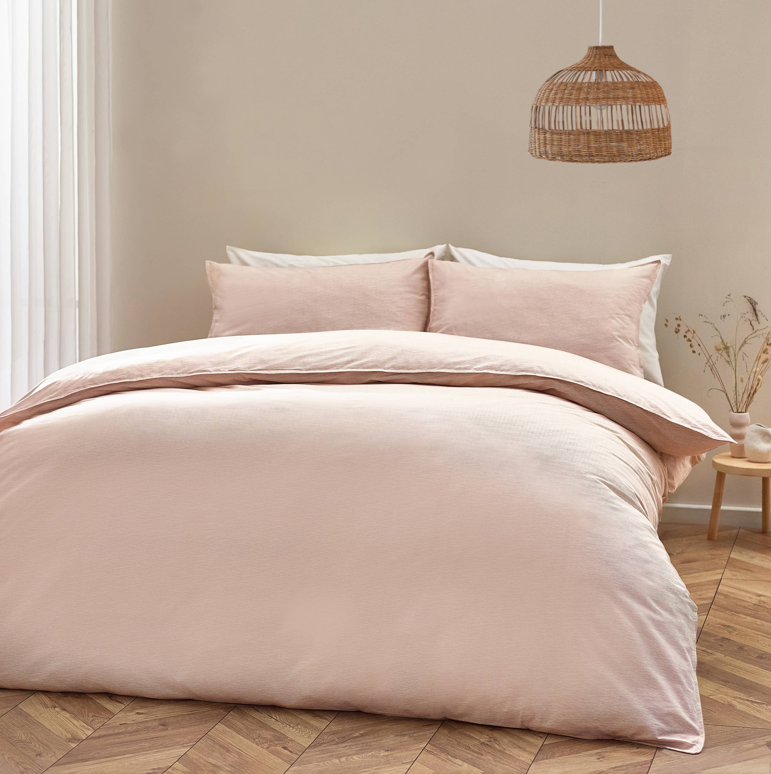 Housse de couette Bella rose simple