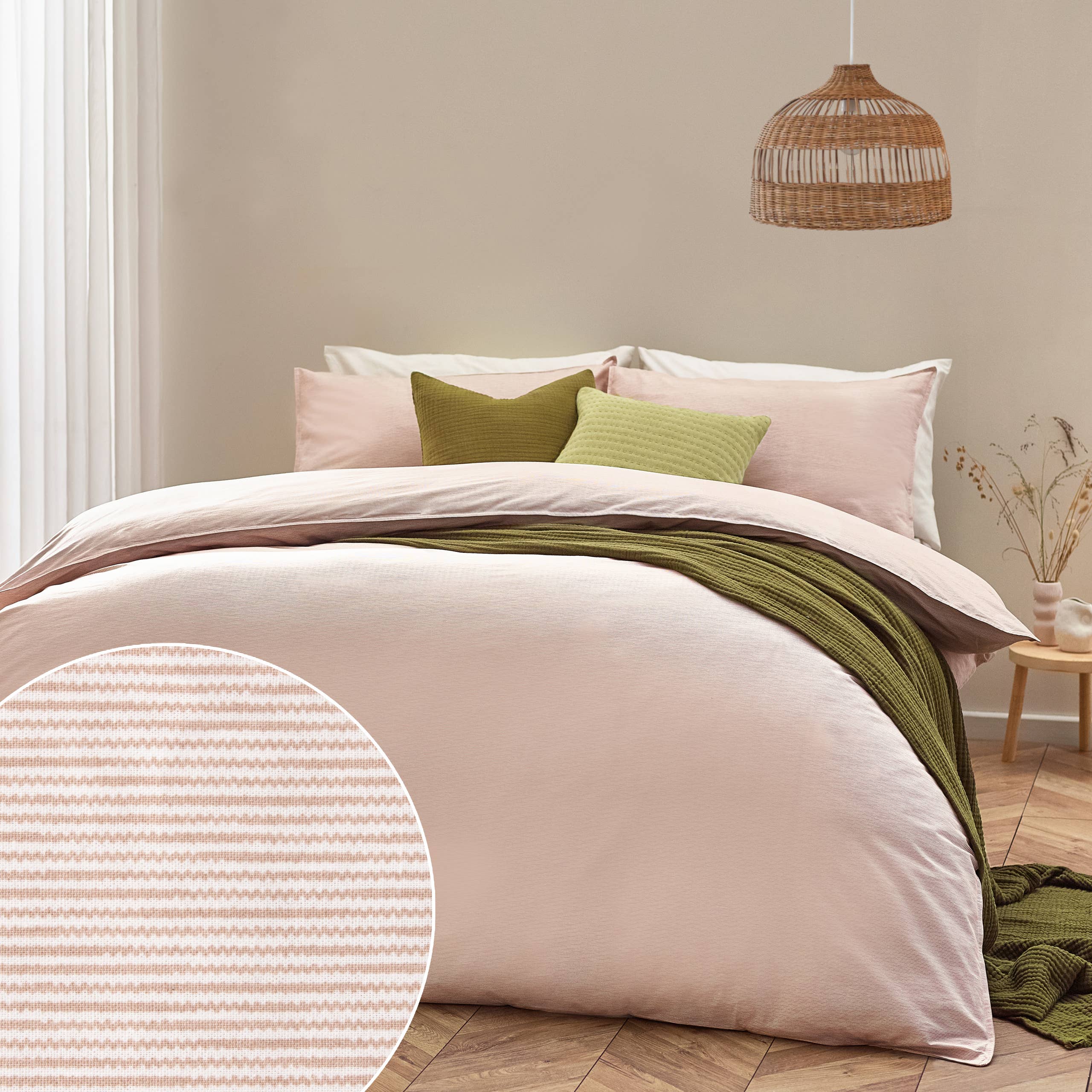 Housse de couette Bella rose simple