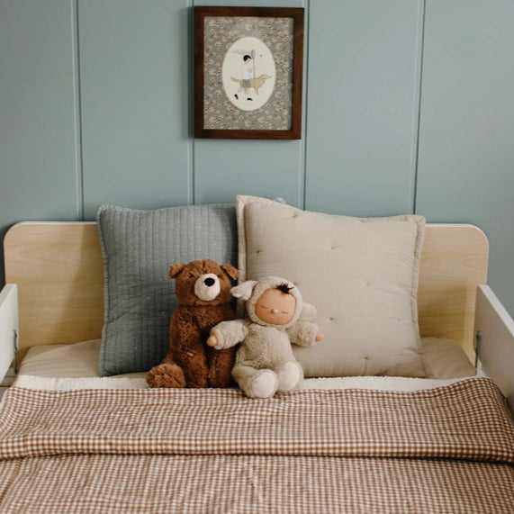 Muslin and Sherpa blanket