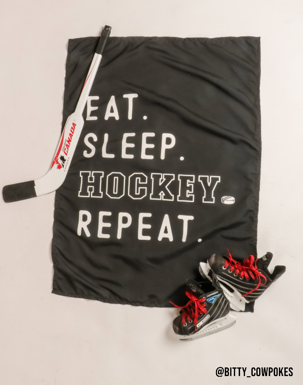 Bannière Eat Sleep Hockey | Décoration de salle de sport pour enfants