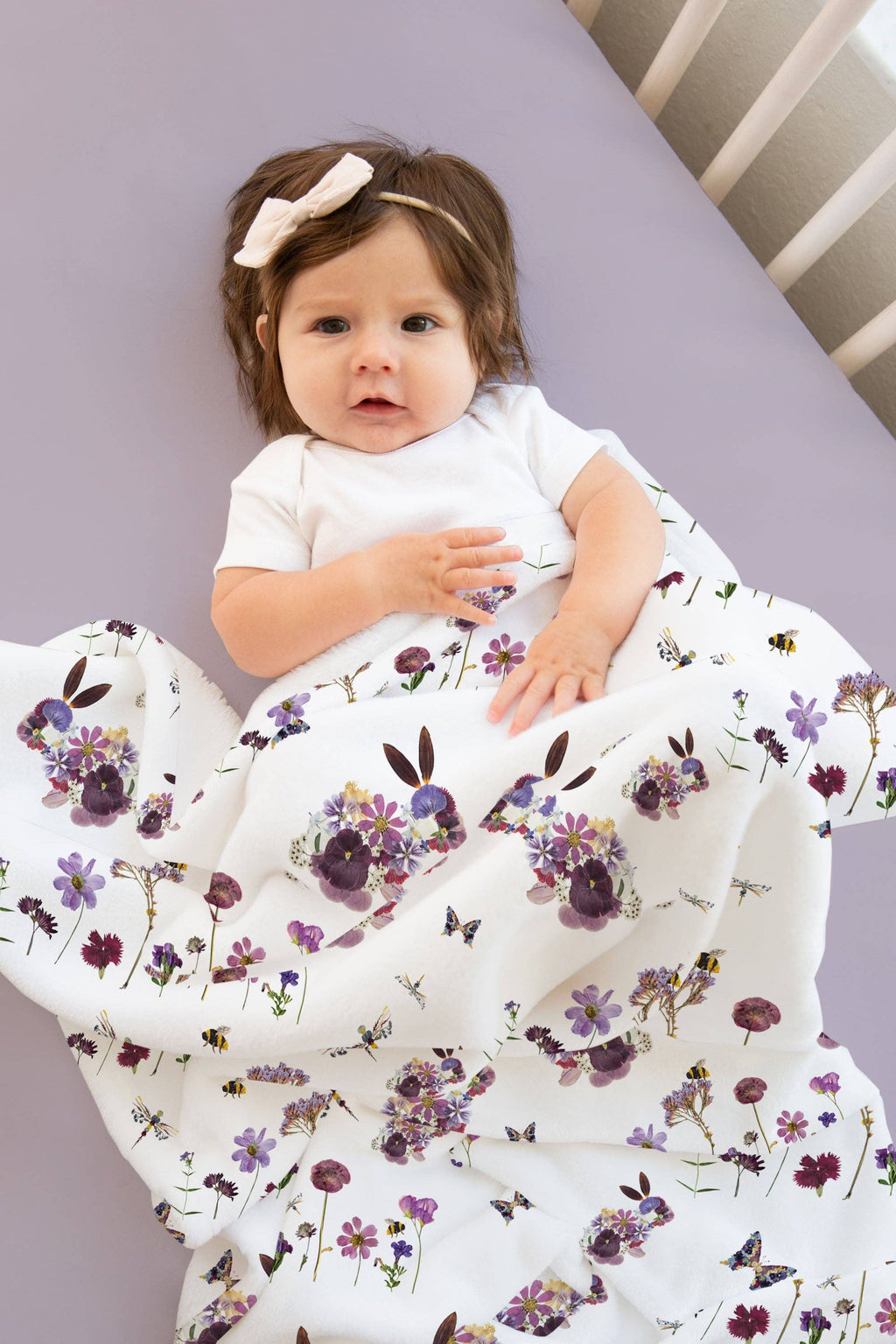 Minky comforter - Garden rabbits